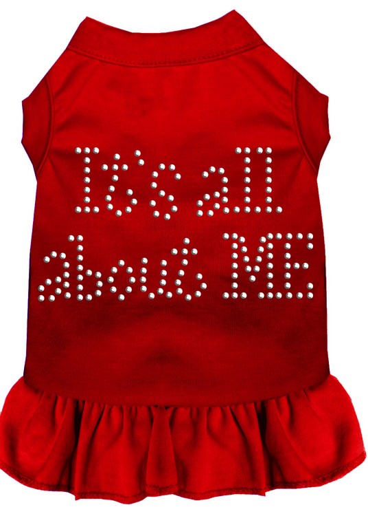 Rhinestone All About me Dress Red Med